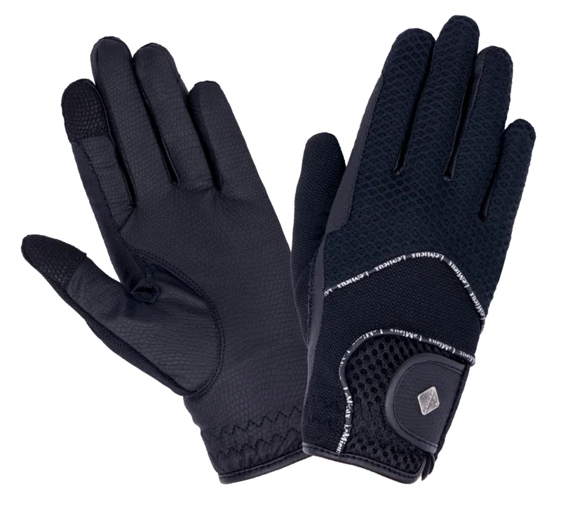 LeMieux Pro Touch 3D Mesh Riding Gloves Navy